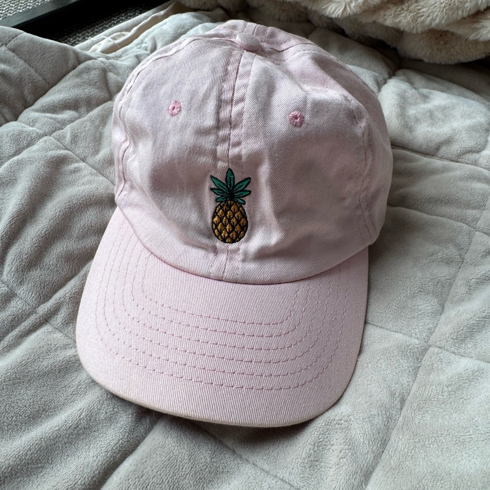 Roark Revival Pink Pineapple Embroidered Cap
